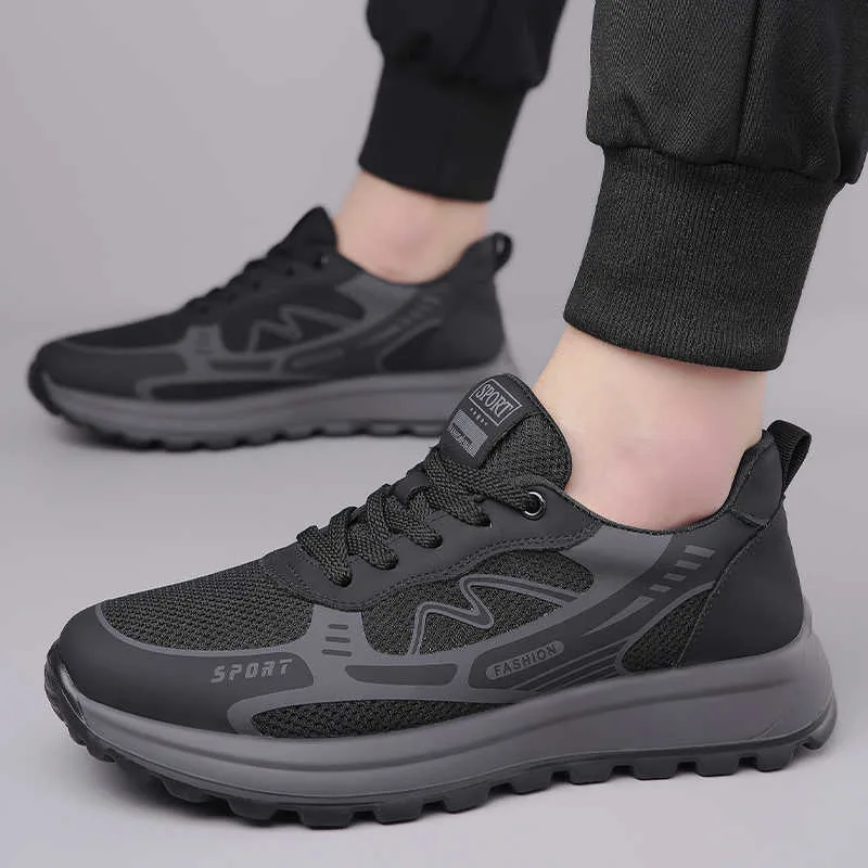 Mens Fashion Trainers - Geperforeerde veterschoenen zomer hoge laarzen laarzen