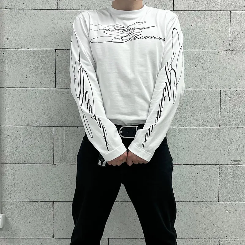 Men'S Tops Fashion - Nieuw losvallend T-shirt met ronde hals