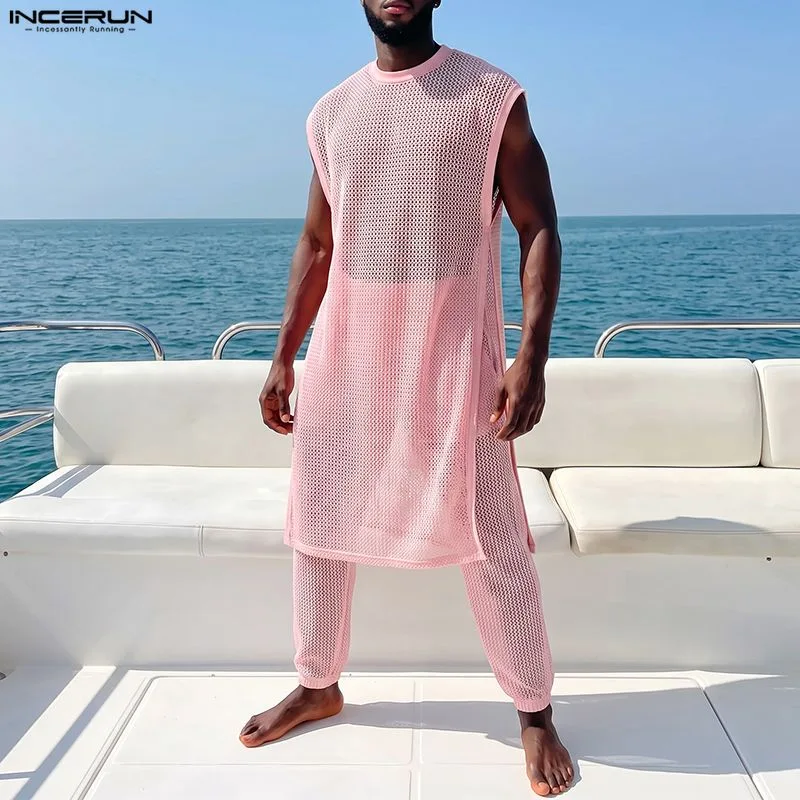 Men'S Fashion - INCERUN Mannen Sets Mesh See Through
