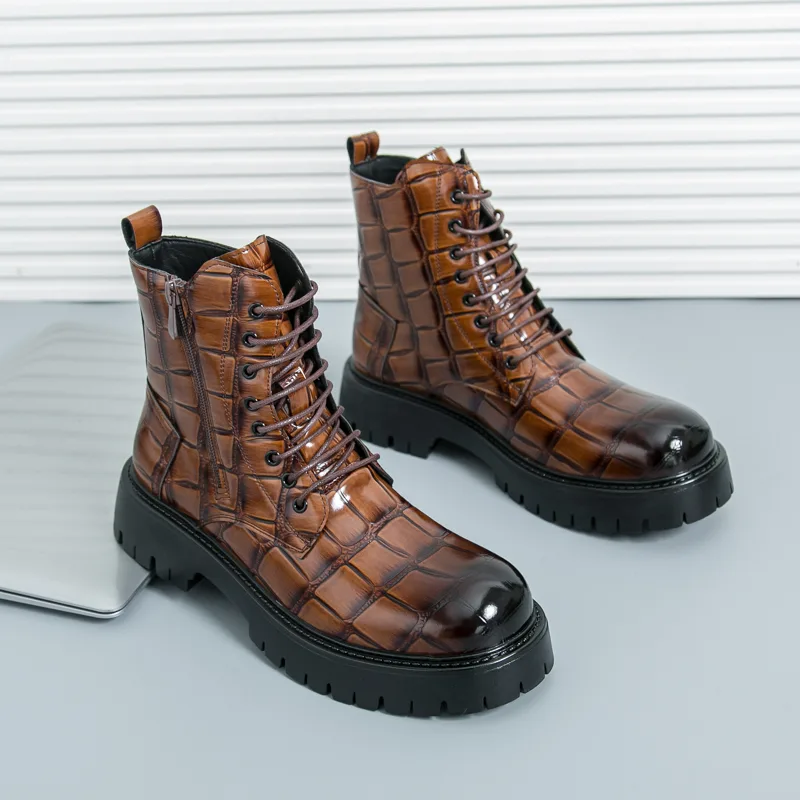 Mens Fashion Zapatos - Zomer Herenmode Chelsea Laarzen Zwart Bruin