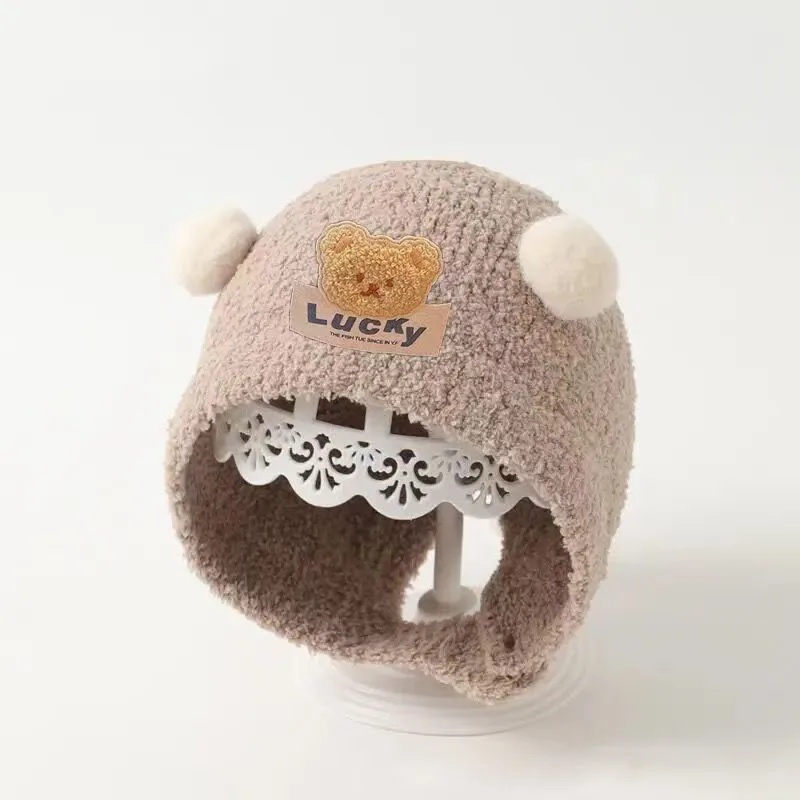 Beanie Winter Hat - Schattige Beer Baby Gehoorbescherming Cap Winter