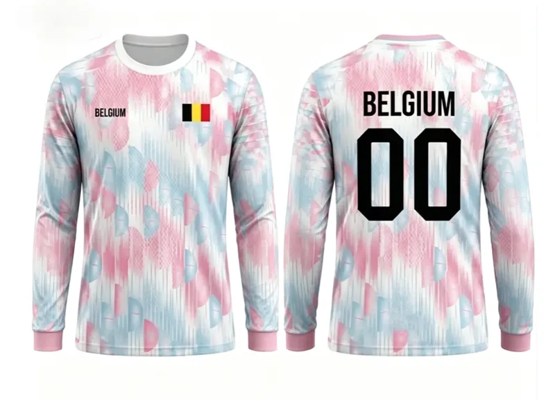 Men'S Fashion - 2026 nieuw Belgisch voetbaltenue met ronde