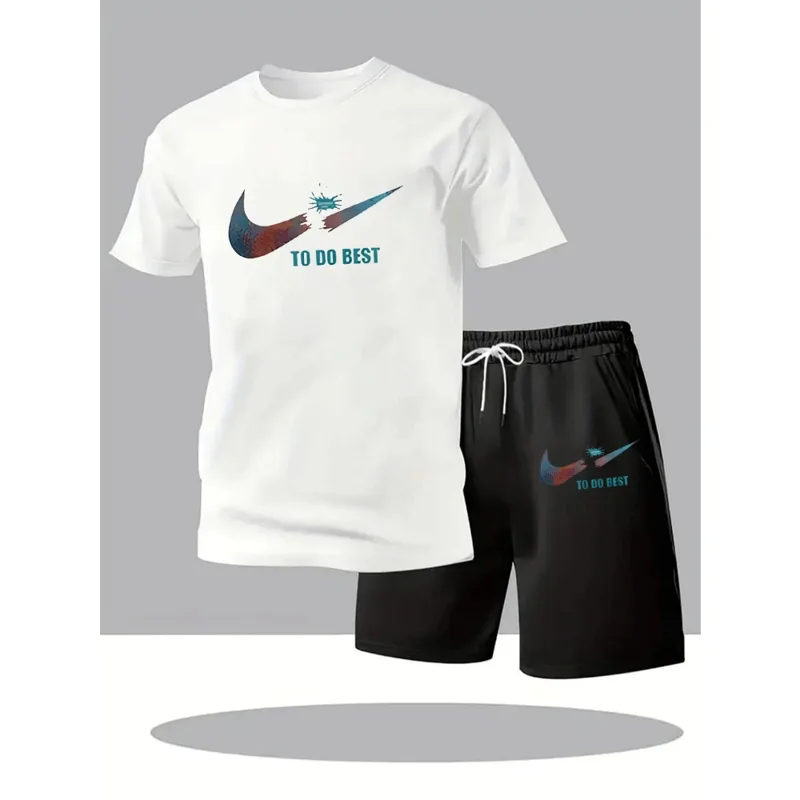 Men'S Fashion Videos - Nieuwe zomersportkleding herenpak mode tweedelige sport
