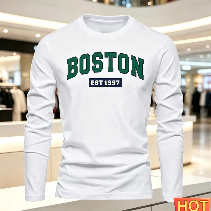 Men'S Tops Fashion - Herfst Zomer heren T-shirt met lange