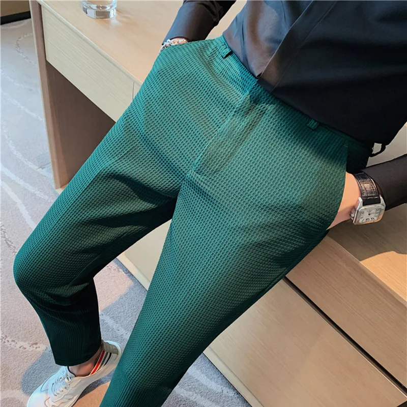 Formal Trouser Stretch - 2024 Herfst Nieuwe Wafel Stretch Taille