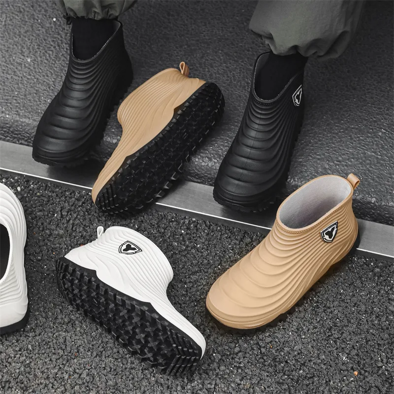 Mens Fashion Zapatos - Heren regenschoenen Mode waterdichte antislip regenlaarzen