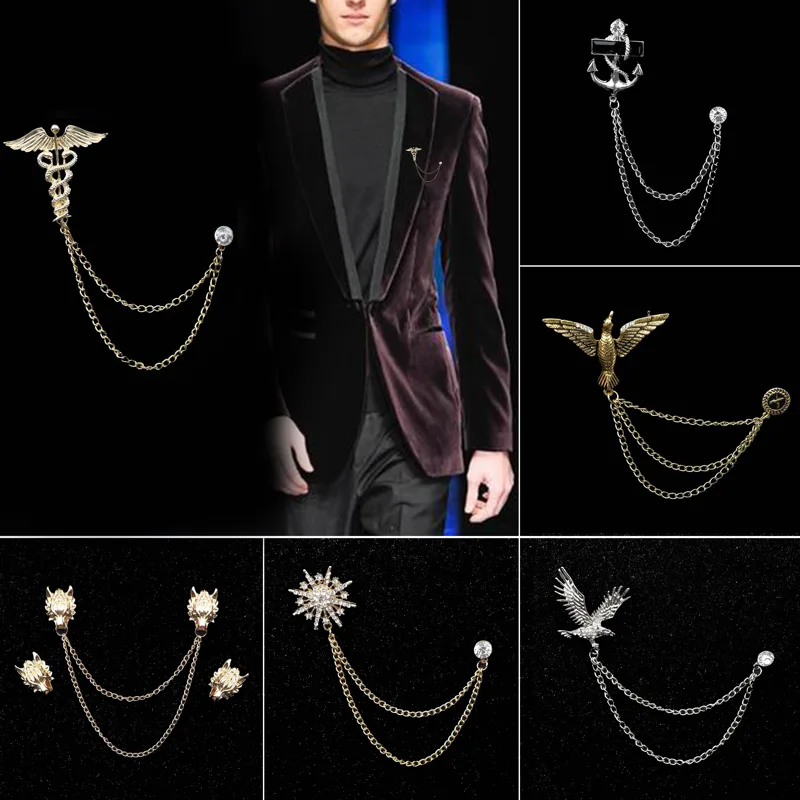Jeans Shirt Fashion For Men - Mens Chain Broches Delicate Vintage Elanden