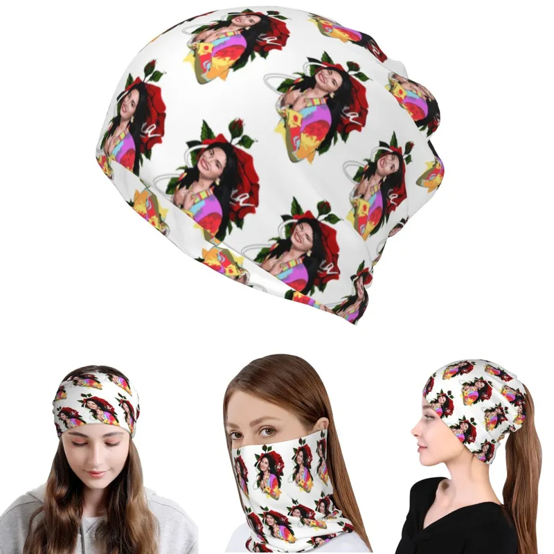 Beanie Winter Hat - Selena Quintanilla Vintage Bandana Neck Cover