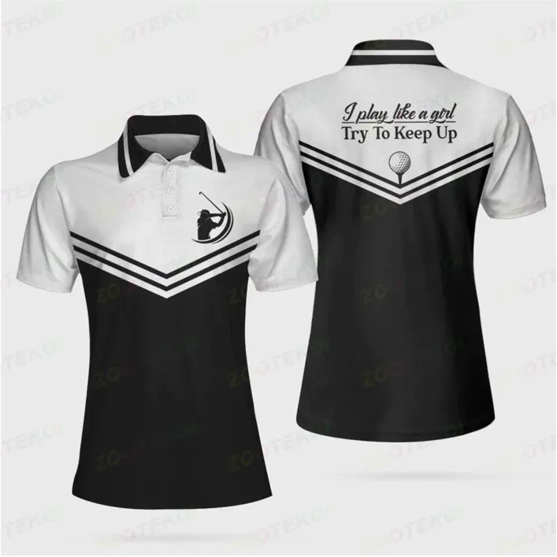 Men'S Fashion Golf Clothing - Golfkleding Dames Zomer Ademend Modieus Sneldrogend