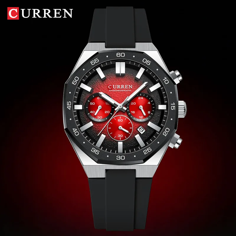 Fashion Mens Watches - CURREN Mode Casual Heren Sporthorloge Chronograaf