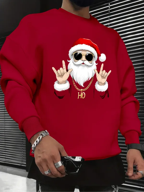 Men'S Tops Fashion - Herfst-winter 2026 Kerst herenhoodie met 3D-print