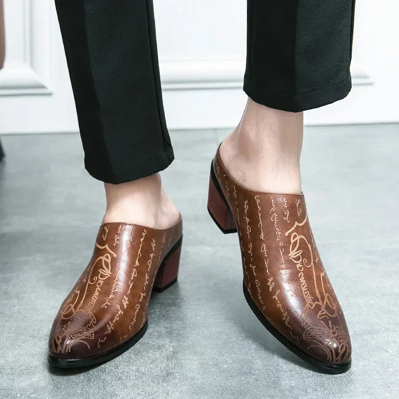Mens Fashion Zapatos - 4CM Hakken Mannen Loafers Casual Kleding