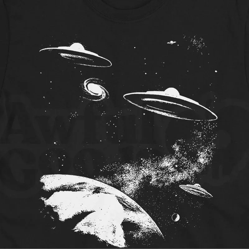 1950S Fashion Men'S - Retro UFO T-shirt jaren 50 Sci