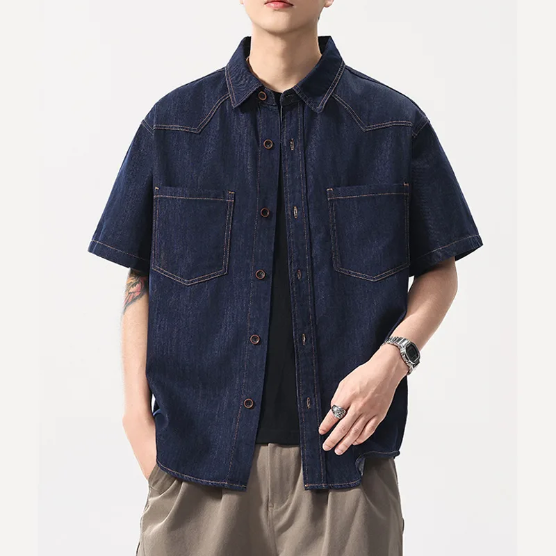 Jeans Shirt Fashion For Men - Zomer Lichtgewicht Dun Denim Shirt Heren