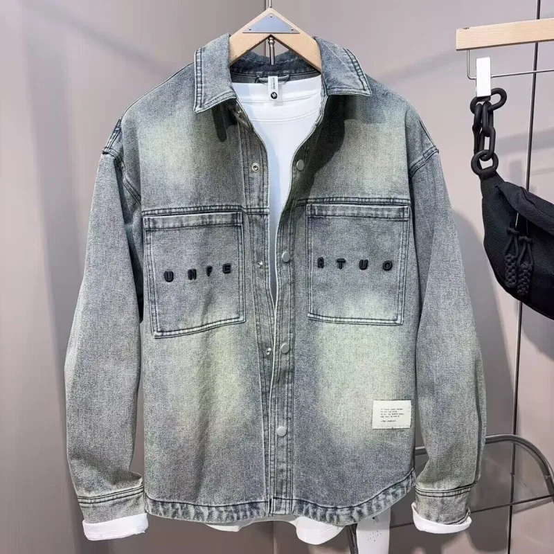 Jeans Shirt Fashion For Men - Vintage Clean fit Lente Herfst Cowboy