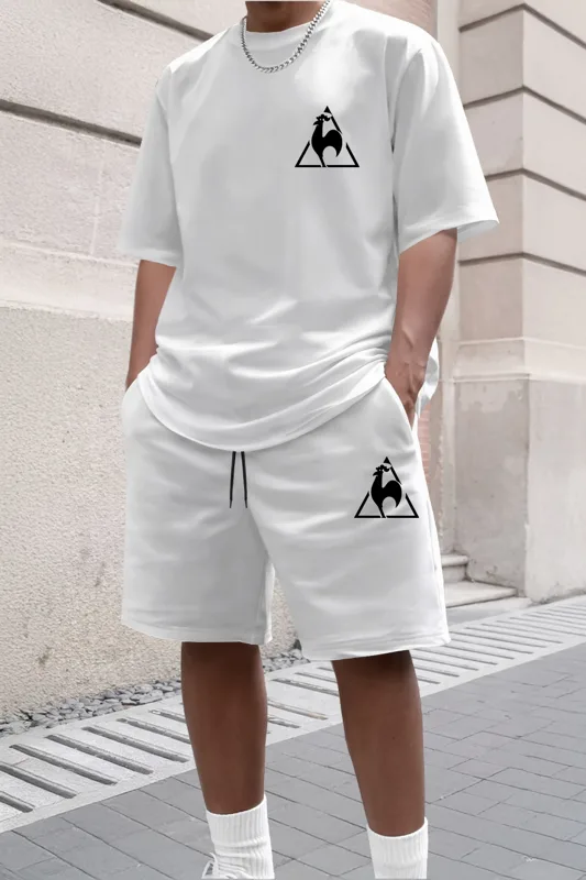Men'S Fashion Videos - Zomermode Trendy Casual Sport Tweedelig Set