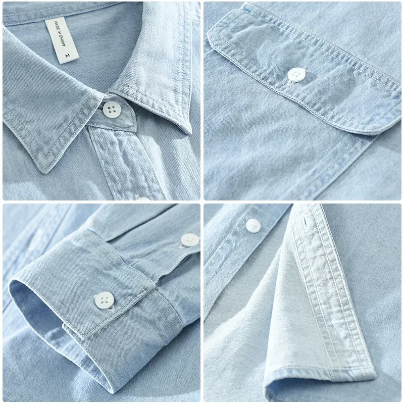 Koreaanse Mode Mannen Denim Sh - Jeans Shirt Fashion For Men recensie en prijs