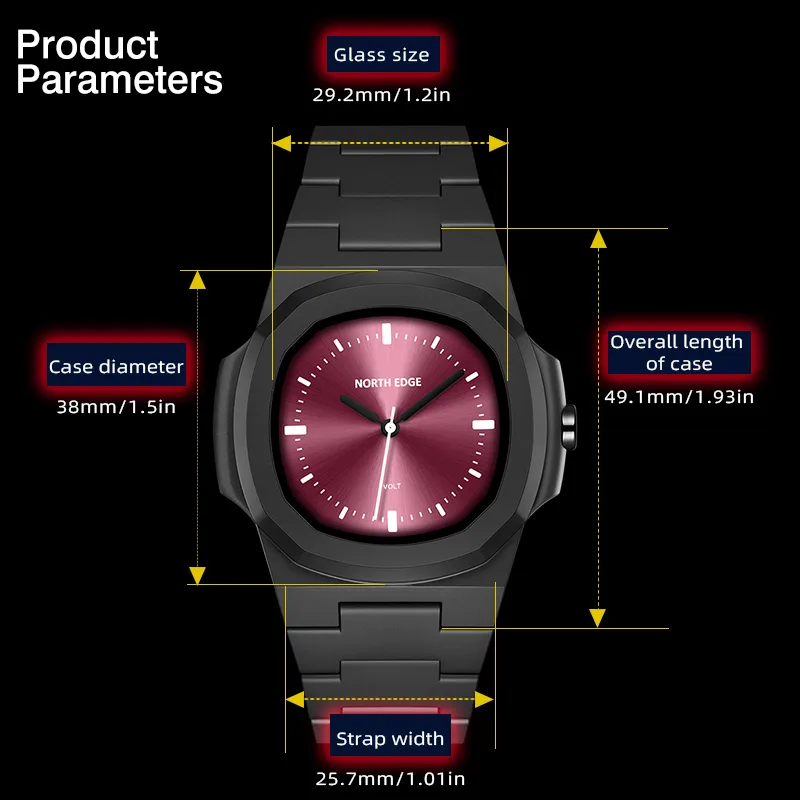 NORTH EDGE Horloge voor Man Ni - Fashion Mens Watches recensie en prijs