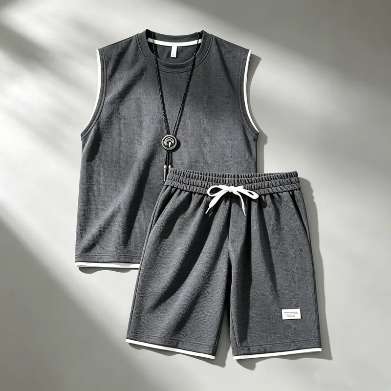 Zomer heren vest sets hoge kwa - Mens Fashion Casual recensie en prijs