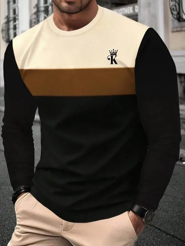 Modieus nieuw herfst-T-shirt v - Men'S Tops Fashion recensie en prijs