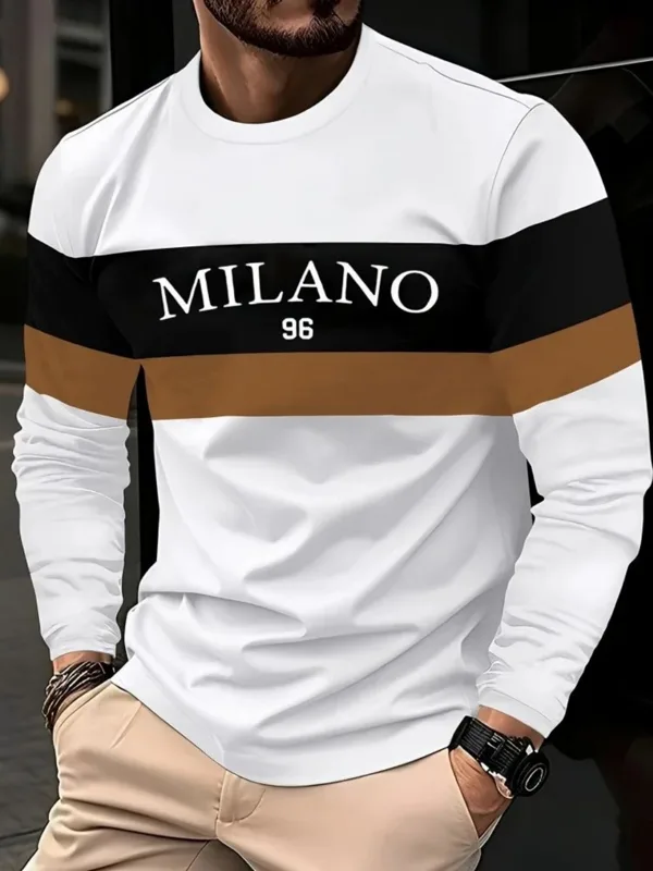 Modieus nieuw herfst-T-shirt v - Men'S Tops Fashion recensie en prijs