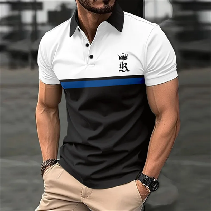 Grappige 3D-letterstreep print - Men'S Fashion Golf Clothing recensie en prijs