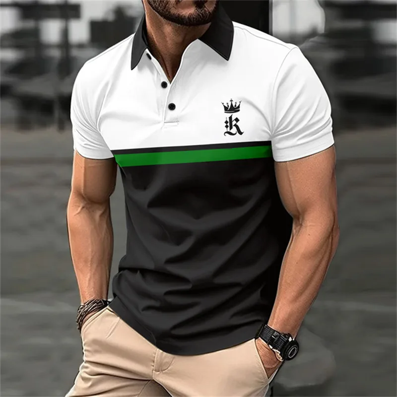 Grappige 3D-letterstreep print - Men'S Fashion Golf Clothing recensie en prijs