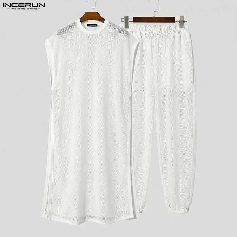 INCERUN Mannen Sets Mesh See T - Men'S Fashion recensie en prijs