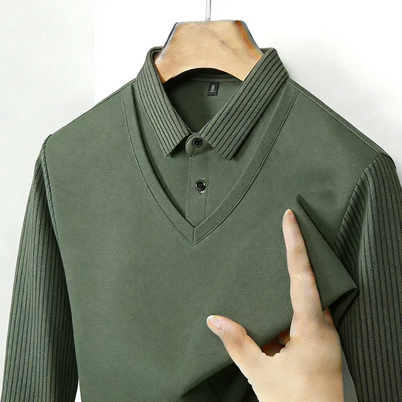 Heren nep tweedelig overhemdkr - Mens Fashion Casual recensie en prijs