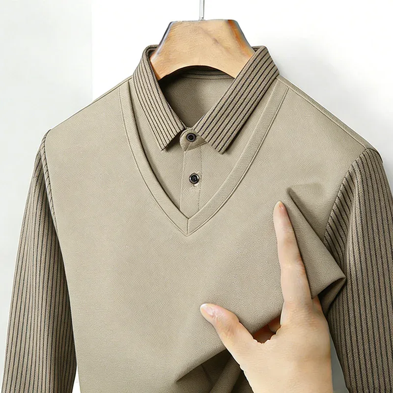 Heren nep tweedelig overhemdkr - Mens Fashion Casual recensie en prijs