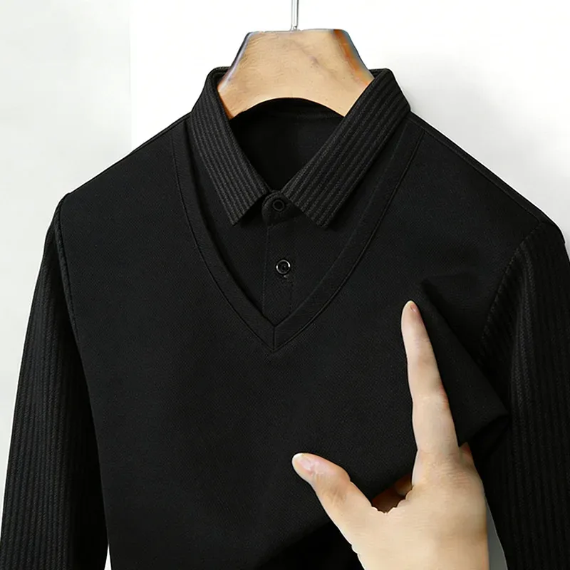 Heren nep tweedelig overhemdkr - Mens Fashion Casual recensie en prijs