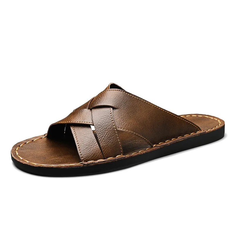 Mode Echt Leer Heren Slippers  - Mens Fashion Zapatos recensie en prijs