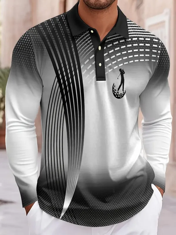 Modieus geometrisch patroon he - Men'S Fashion Golf Clothing recensie en prijs