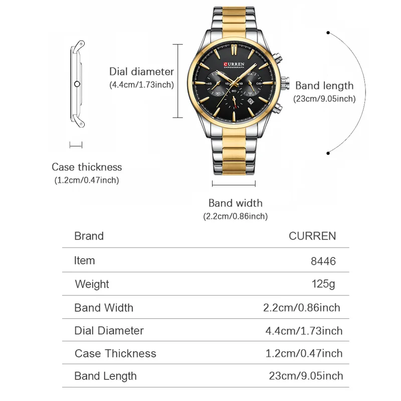 CURREN Casual quartz chrono sp - Fashion Mens Watches recensie en prijs