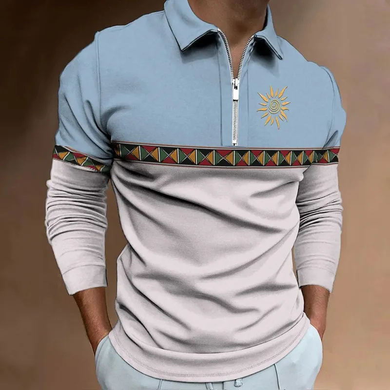 Herenpoloshirts Retro Color Bl - Men'S Fashion Golf Clothing recensie en prijs