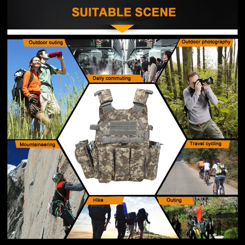 600D Nylon Tactisch Vest MOLLE - Tactical Vest Men recensie en prijs