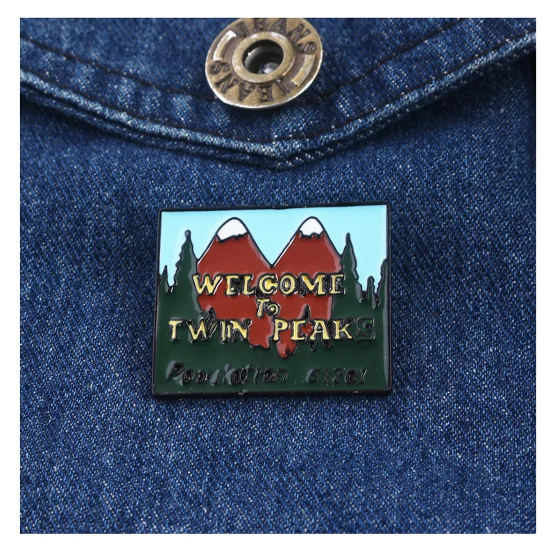 Twin Peaks Emaille Badge Broch - Jeans Shirt Fashion For Men recensie en prijs