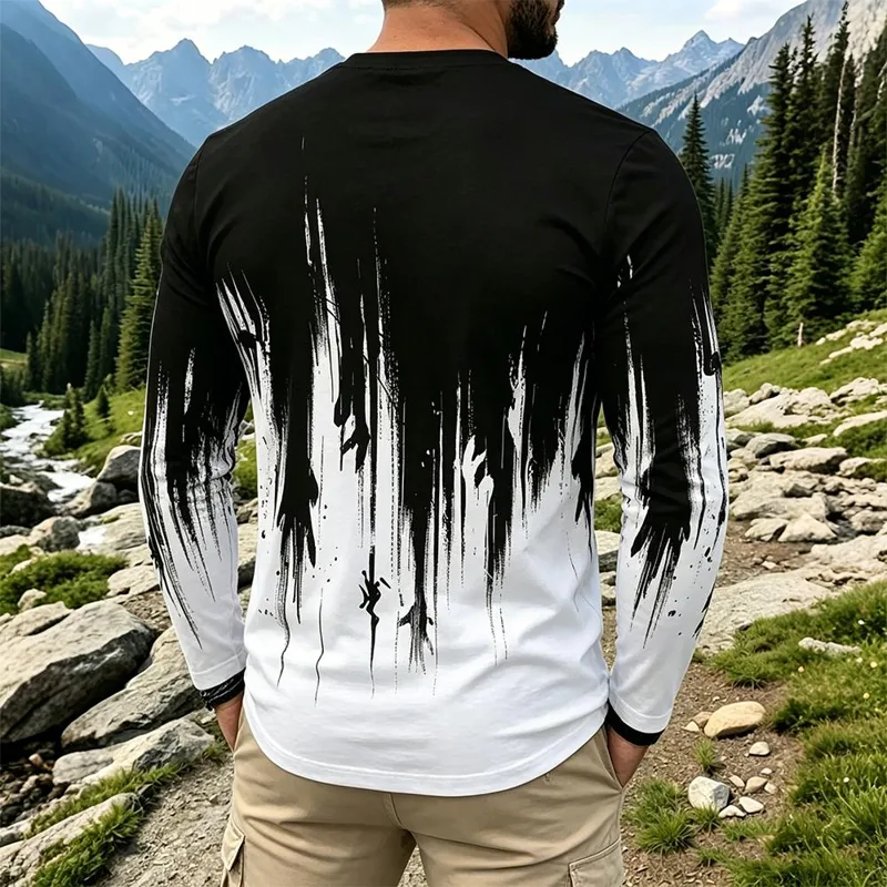 Herentrui met gradiënt inktspa - Men'S Tops Fashion recensie en prijs