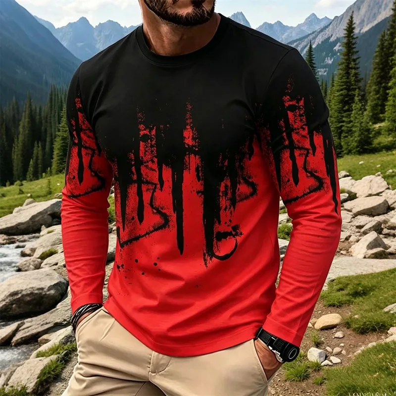 Herentrui met gradiënt inktspa - Men'S Tops Fashion recensie en prijs