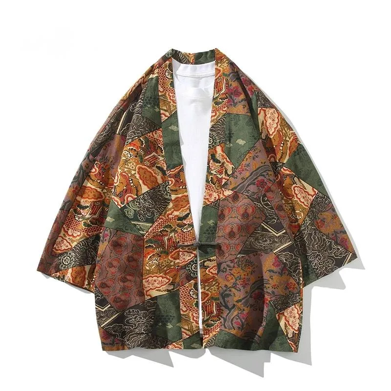 Etnische stijl print yukata ma - Mens Fashion Week recensie en prijs