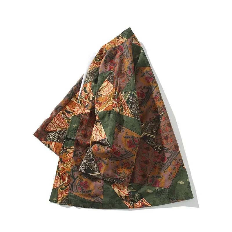 Etnische stijl print yukata ma - Mens Fashion Week recensie en prijs