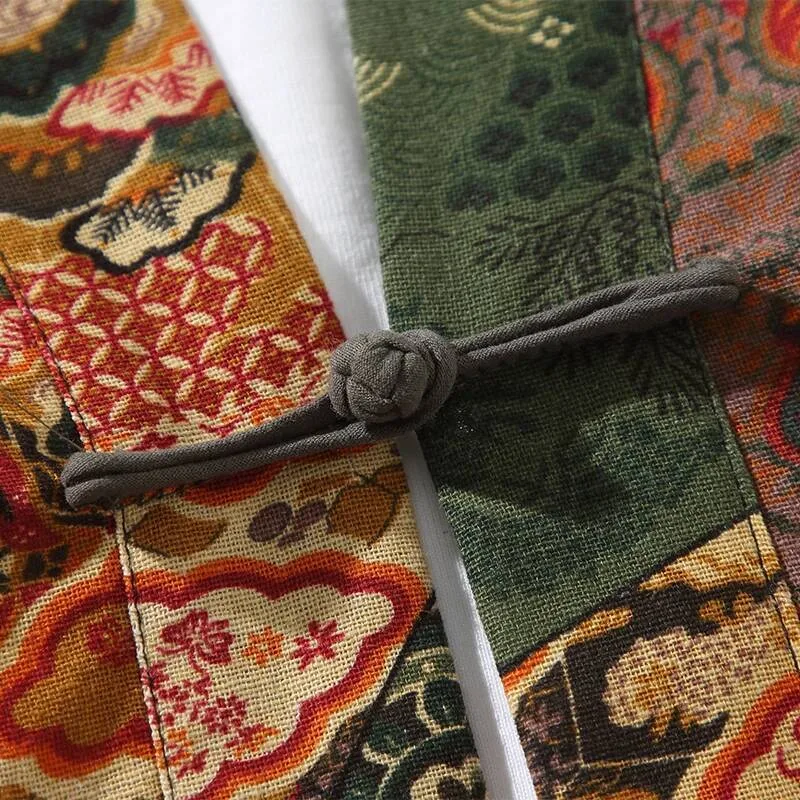 Etnische stijl print yukata ma - Mens Fashion Week recensie en prijs