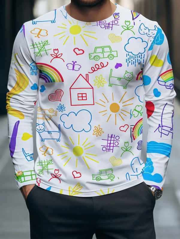 2026 Nieuwe Dopamine Kleur Gra - Men'S Tops Fashion recensie en prijs